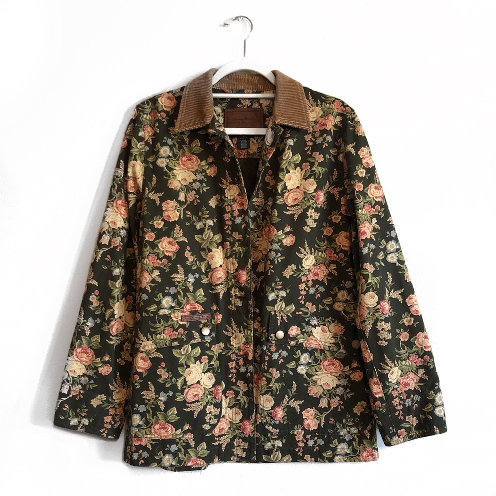 ✨Vintage Lauren Jeans Floral Button Down Coat ✨